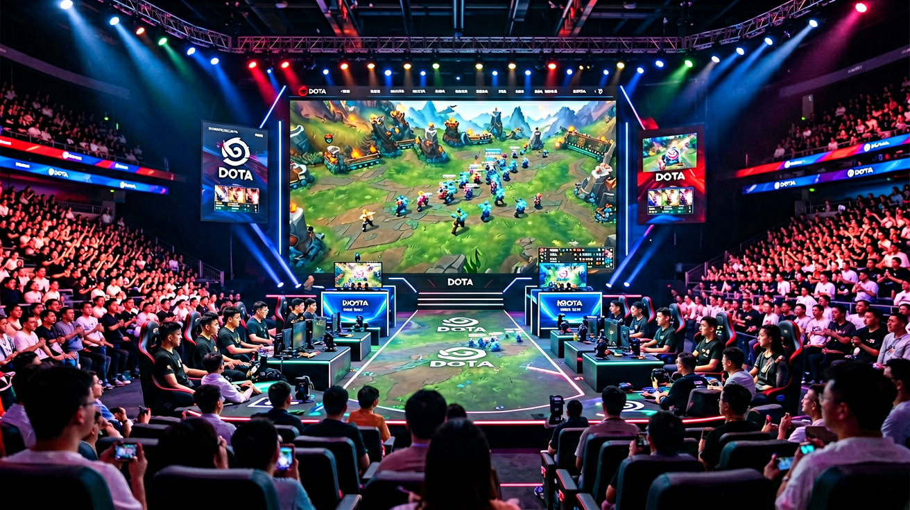Dota2电竞赛事现场氛围