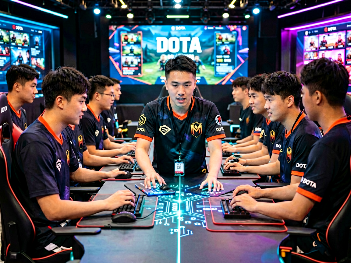 Dota2职业选手比赛现场