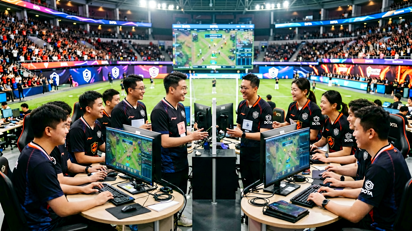 Dota2职业联赛赛场全景